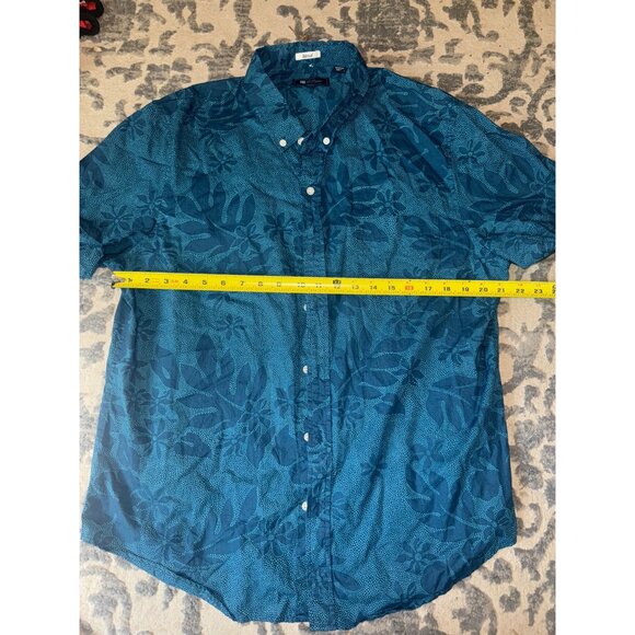 Reyn Spooner men’s blue Hawaiian tailored fit shirt size Large - Picture 3 of 5